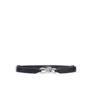 Bottega Veneta Women Nappa Belt With Braided Design And Emblem Knot Buckle
